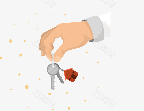 手里拿着新买房子的钥匙