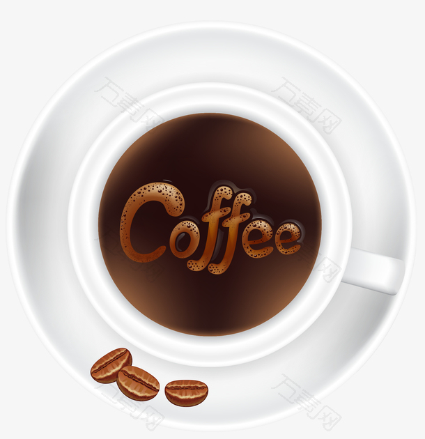 一杯咖啡杯图标矢量图