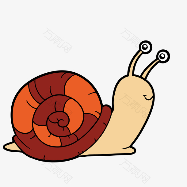 卡通手绘蜗牛昆虫设计