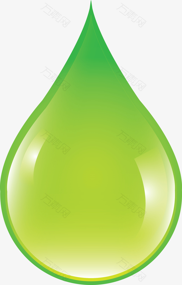 绿色矢量水滴素材图