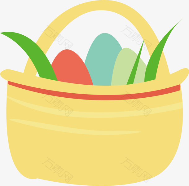 矢量图创意蔬菜篮子