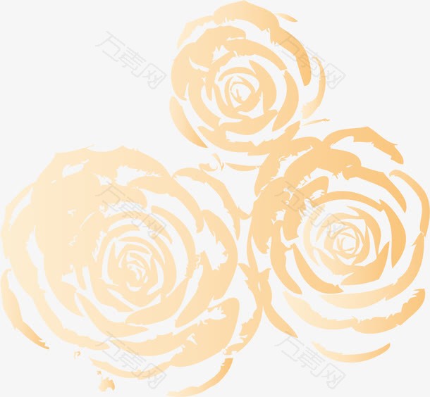 金色玫瑰花纹