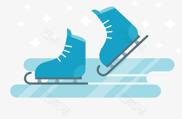 冬天冰面上滑冰的鞋