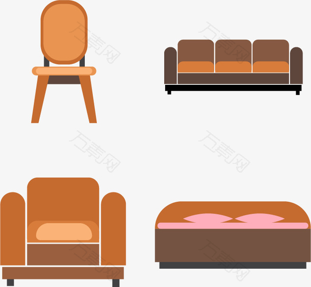 沙发扁平设计