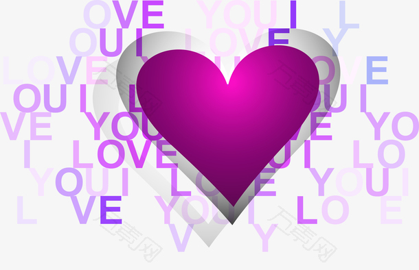 紫色浪漫唯美婚庆矢量元素