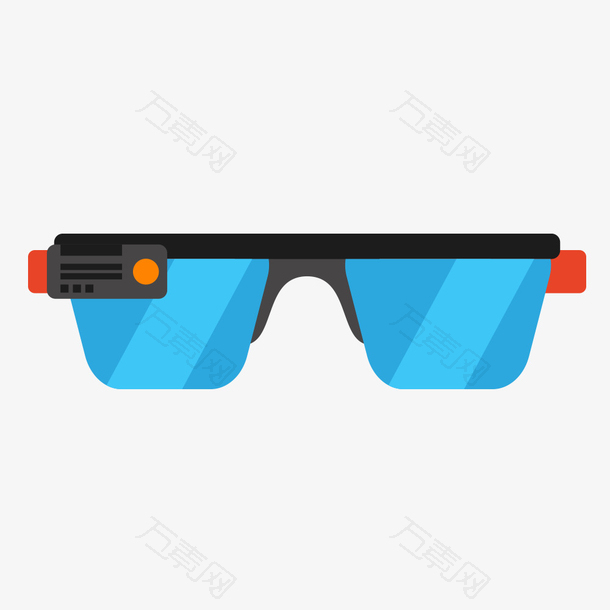 智能3D眼镜元素矢量素材