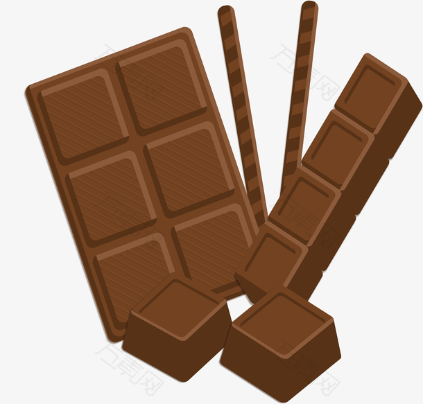 长条巧克力的糖果