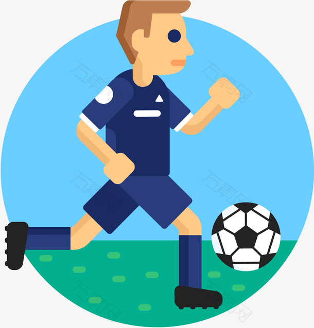 2022世界杯卡通时尚踢足球人物设计