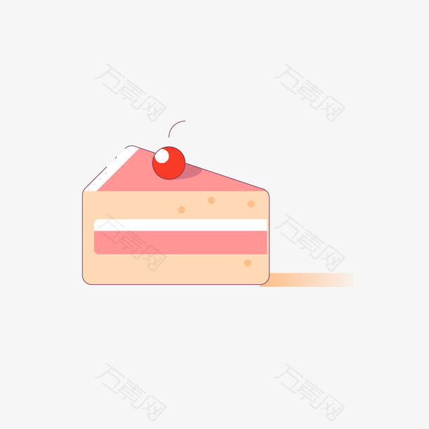 粉色的可爱蛋糕图标