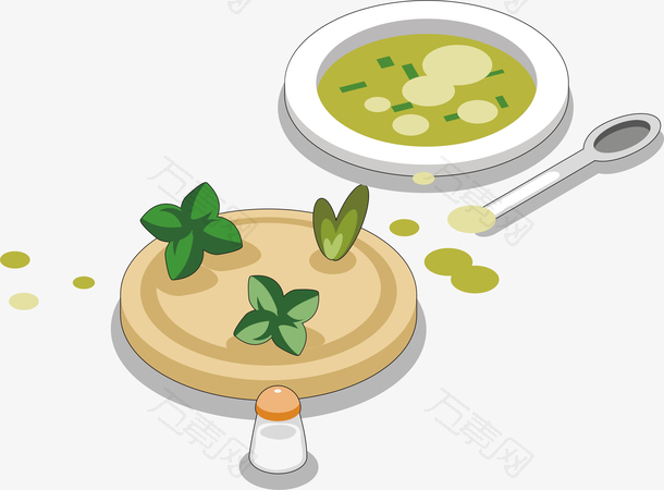 美食设计中国传统煲汤美食矢量元