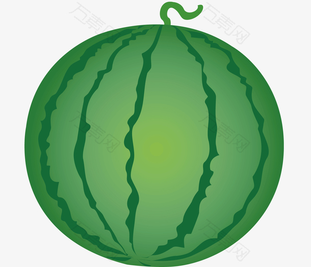 一个绿色的大西瓜