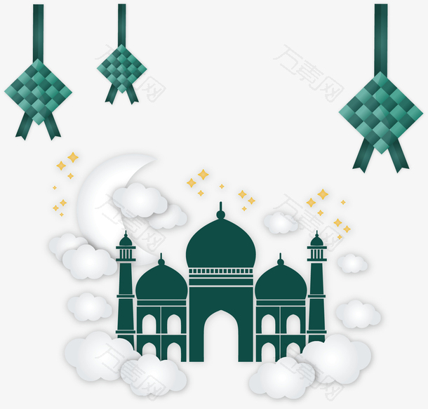 绿色宗教伊斯兰教堂
