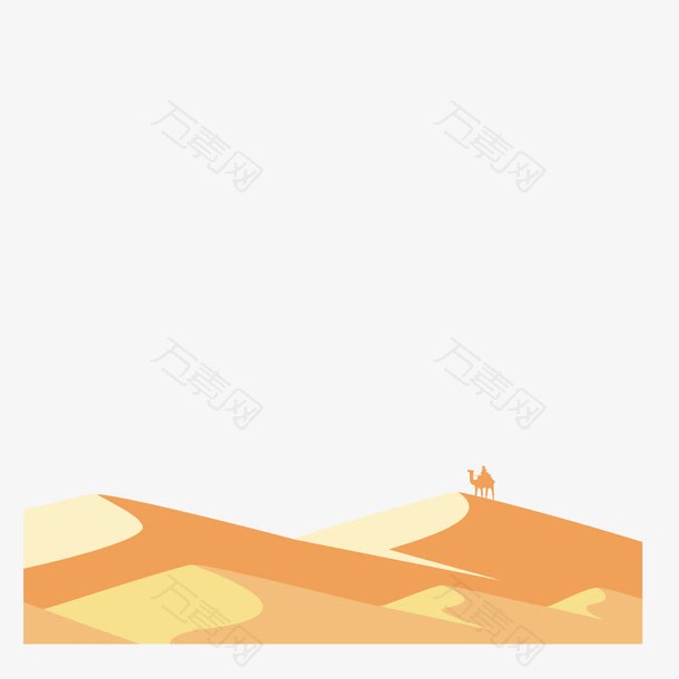 沙漠骆驼风景装饰素材图案