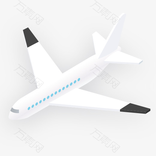 白色创意科技飞机元素
