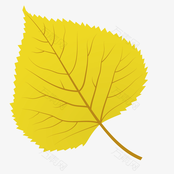 矢量艺术黄色树叶