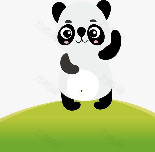 可爱的动物园熊猫素材