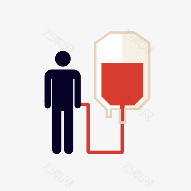 矢量扁平化卡通献血图标