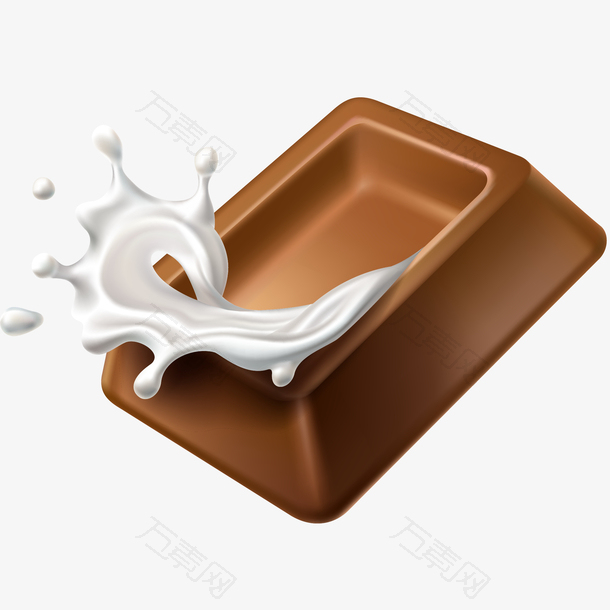 牛奶巧克力矢量插画