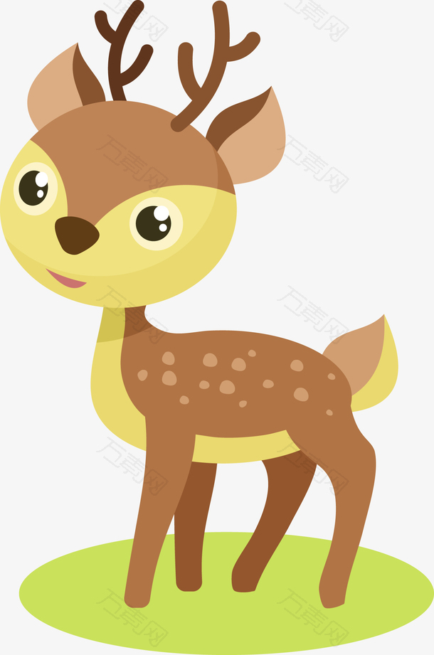 一只卡通可爱小鹿