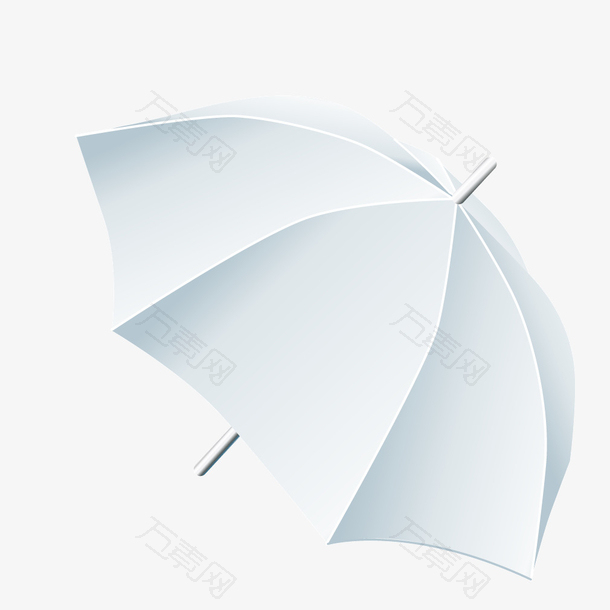 白色质感渐变雨伞