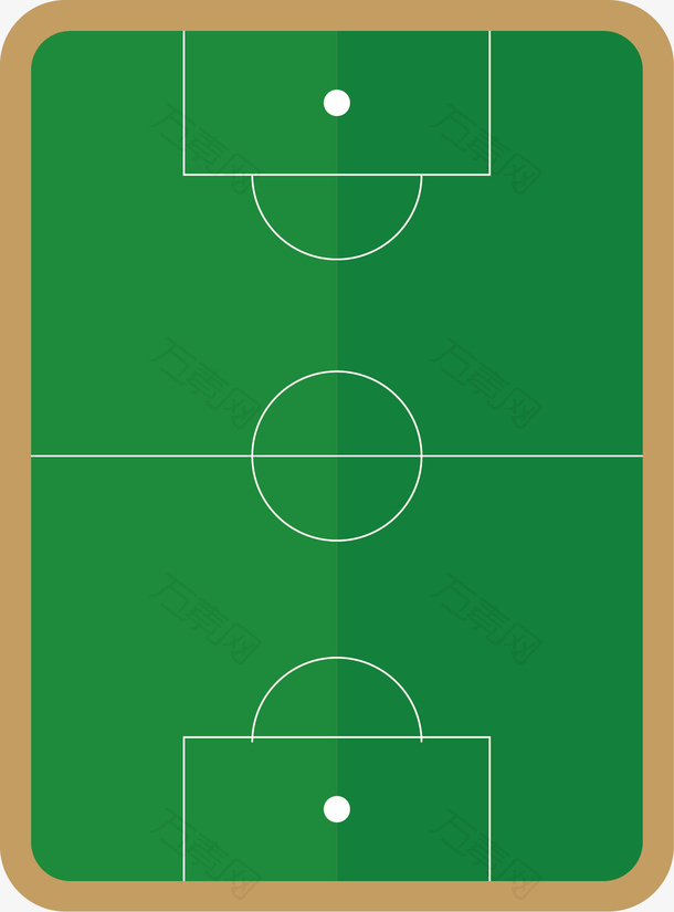 矢量图绿色创意足球场模型