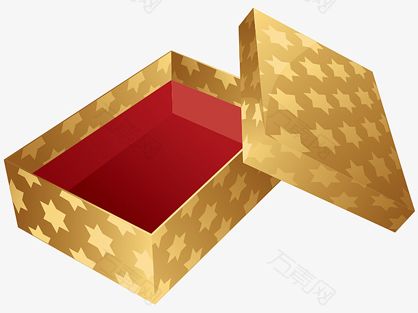 金色礼物盒png免费素材矢量