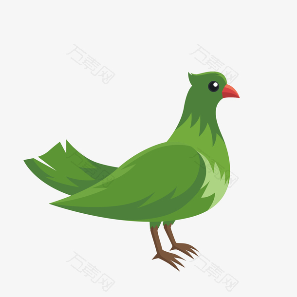 绿色创意设计鸟儿