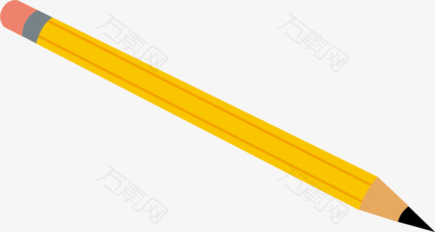 矢量图黄色的铅笔