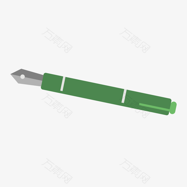 绿色箭头钢笔工具手绘