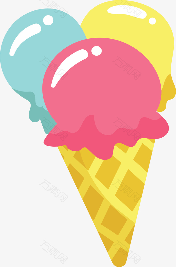 圆圈榴莲味冰淇淋