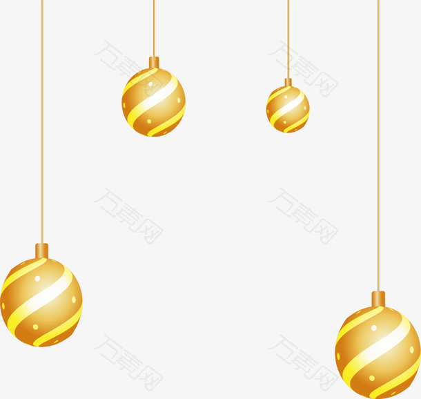 金色发光的圣诞球
