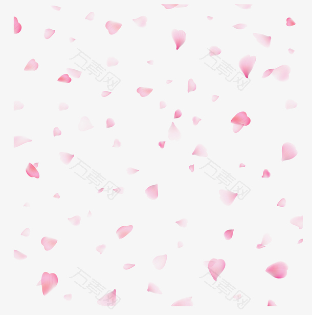 漂浮飞舞粉红花瓣