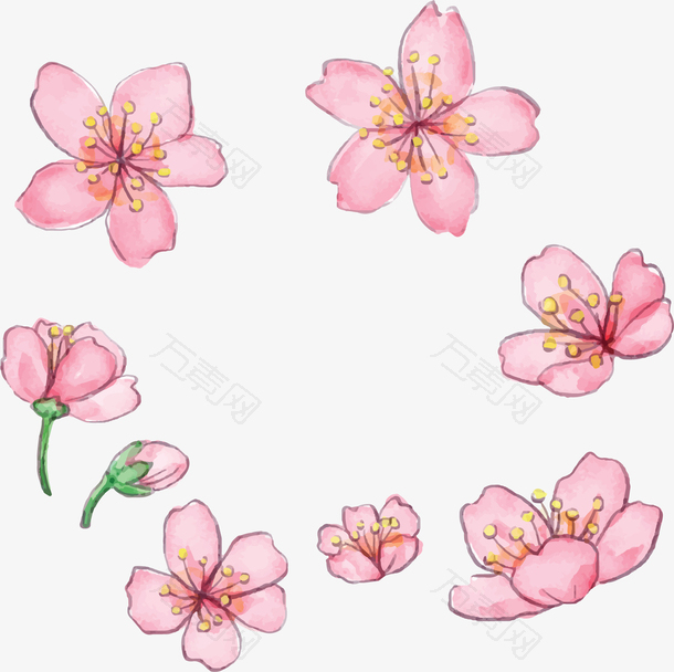 粉红浪漫樱花花纹