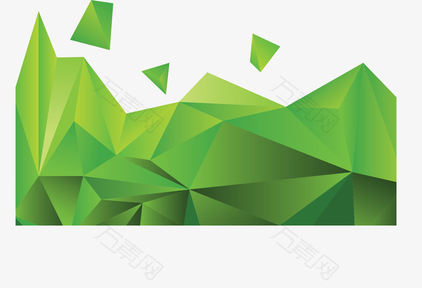 抽象绿色几何边框