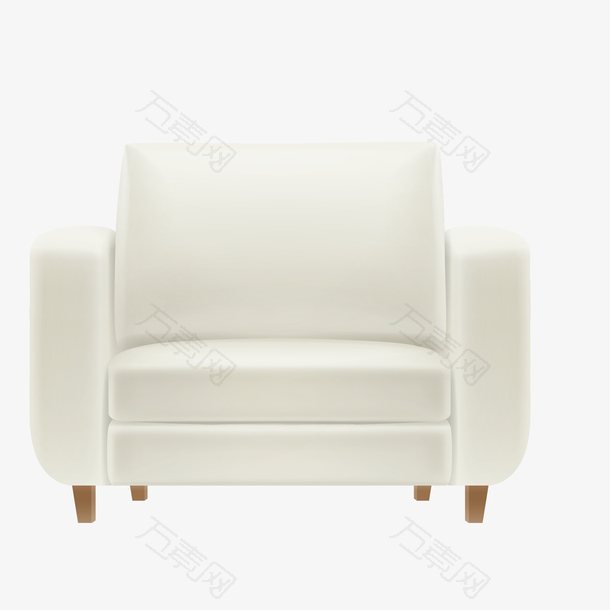 白色简约设计沙发椅
