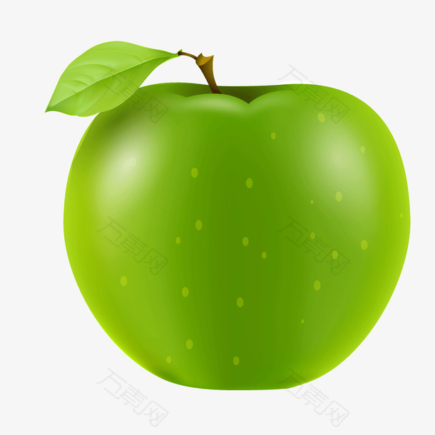 绿色质感水果苹果