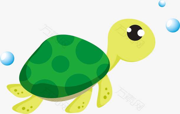 卡通可爱海龟装饰素材