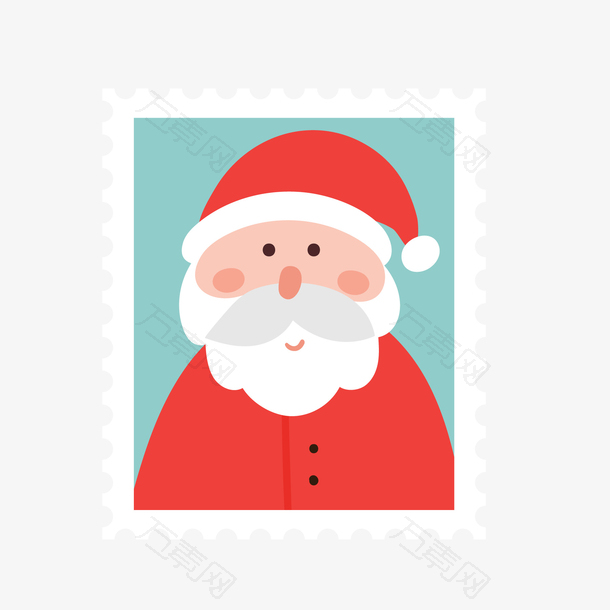 卡通圣诞老人的邮票