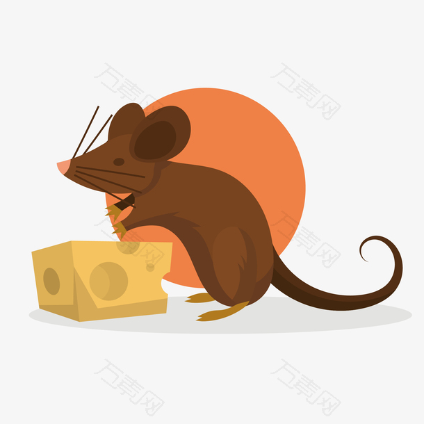 创意卡通老鼠吃东西小老鼠
