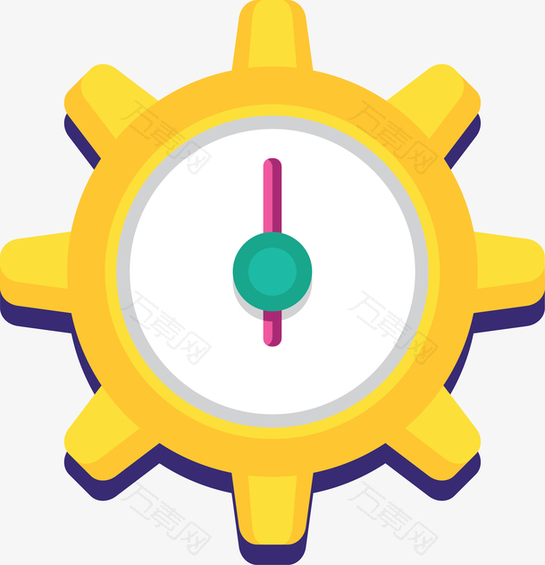 设置时钟样式科技图标UI设计