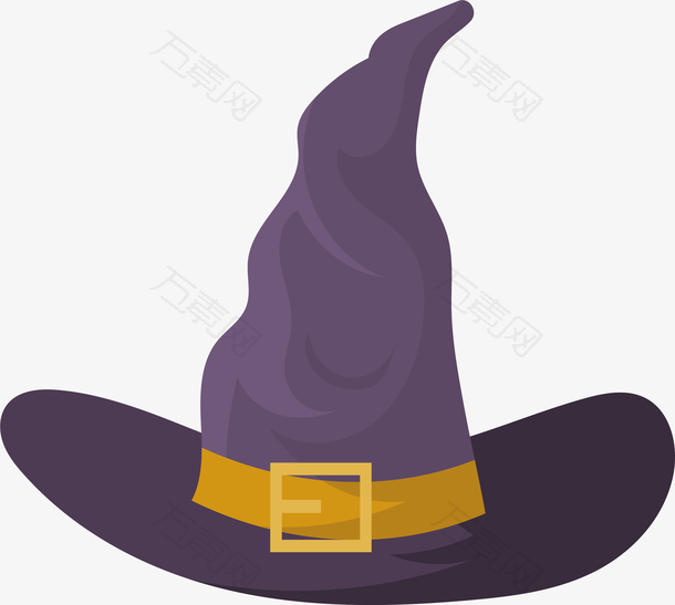 紫色魔法女巫帽子