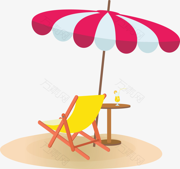 海边度假沙滩躺椅