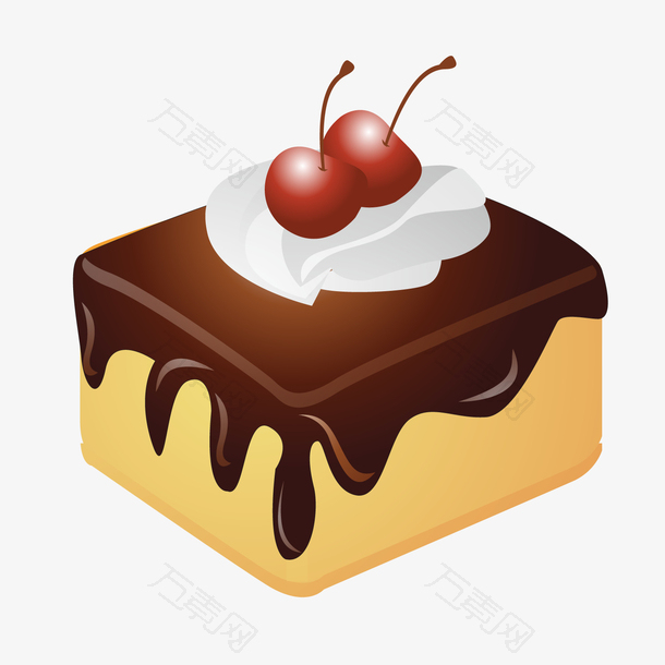 巧克力美味蛋糕卡通图标