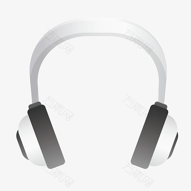 白色耳罩式耳机