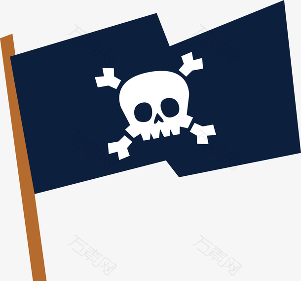 卡通海盗旗子设计