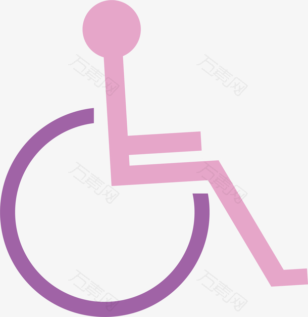 残疾人标志设计线条