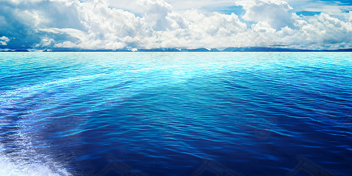 蓝色海洋背景PSD分层素材