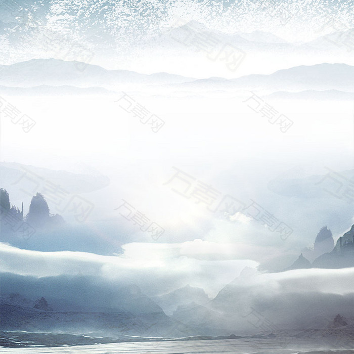 冬季白雪梦幻高山主图背景