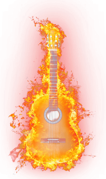 火焰吉他图片