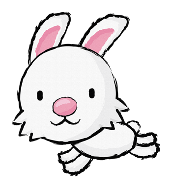 卡通白兔